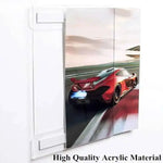 cadre acrylique transparent moderne clips poster voiture sportif a4 horizontal vertical