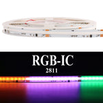 ruban led blanc moderne adhésif 12v 24v spi rgb ic 572leds/m 30000hrs