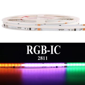 ruban led blanc moderne adhésif 12v 24v spi rgb ic 572leds/m 30000hrs