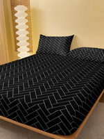 drap plat rayures diagonales noir blanc moderne taille diverses chambre coucher maison
