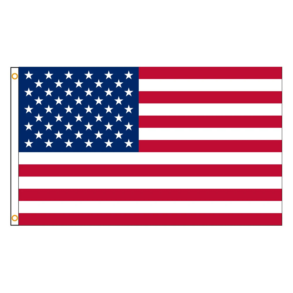 drapeau américain super tex polyester dorés rouge blanc bleu décoration classique 120x180cm