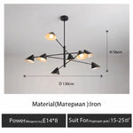 Suspension lumineuse moderne conique noir doré sources lumineuses chambre salon