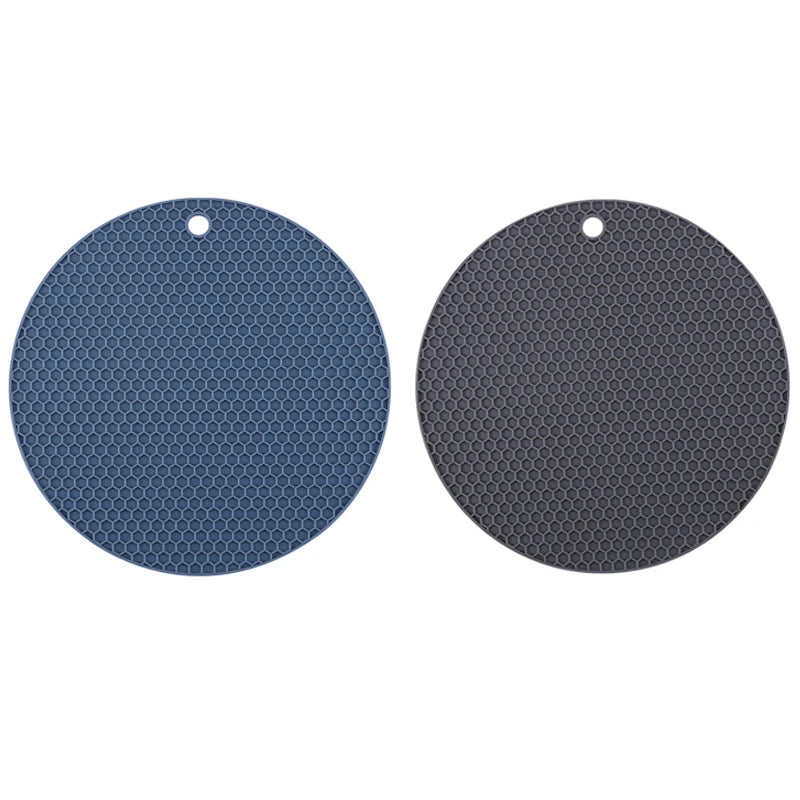 tapis silicone moderne rose gris vert olive texture nid d'abeille carré rond cuisine