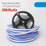 ruban led flexible silicone étanche 12v blanc chaud décoration intérieur salon extérieur