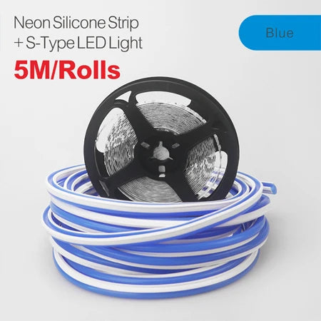 ruban led flexible silicone étanche 12v blanc chaud décoration intérieur salon extérieur