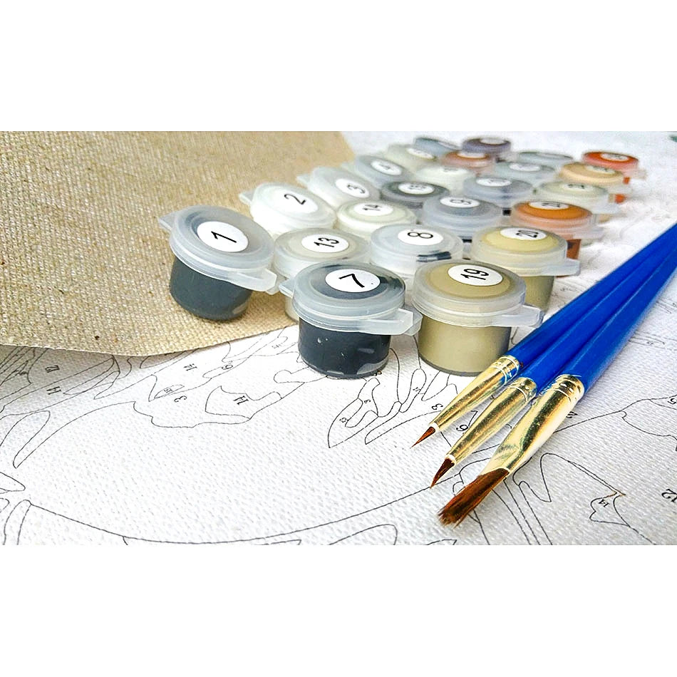 peinture huile paysage moderne toile peinture numéro kit cadeau adulteDecorationMurrale