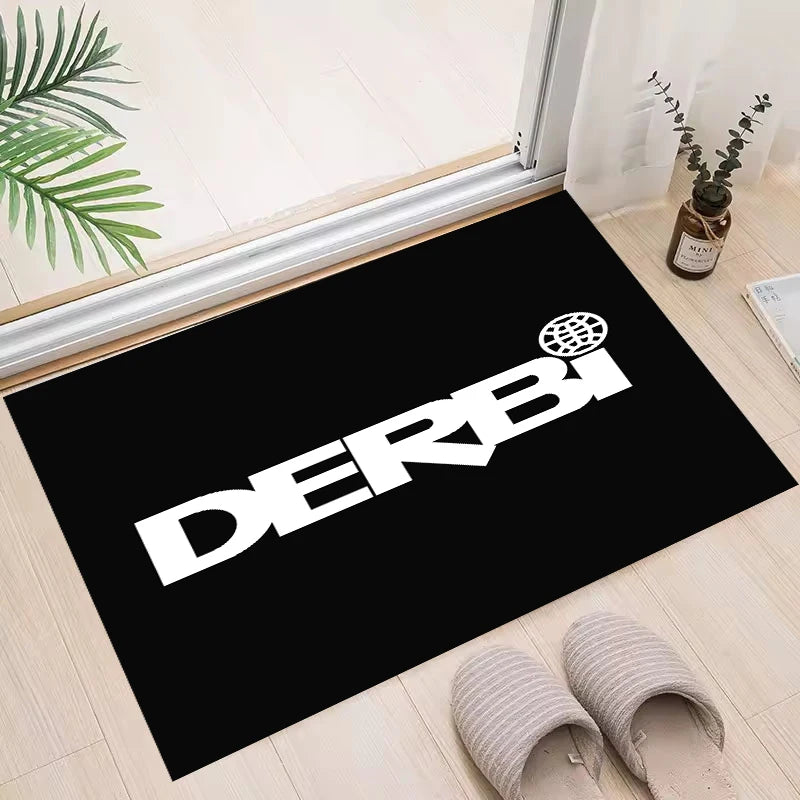 tapis sol garage moto antidérapant imperméable motif logo rouge noir gris intérieur moderne
