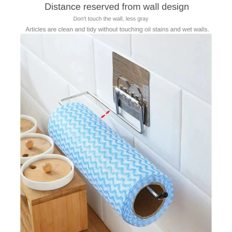 porte serviettes mural blanc motif carottes chats adhésif moderne cuisine salle bain tissue holder