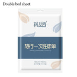 draps jetables ensemble housse couette taie oreiller blanc bleu hygiène voyage minimaliste lits blancs