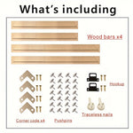 cadres mural bois naturel classique 30x30cm 30x40cm 40x40cm 40x50cm 50x50cm