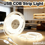 ruban led flexible blanc adhésif lisse moderne interrupteur tactile intensité variable 50000 heures 6000k