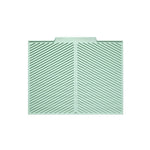 tapis cuisine vert pastel rayures diagonales moderne sans fixation 42.5cm 50.5cm
