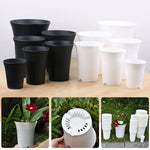 pot fleurs rond moderne fibre végétale blanc noir bac jardin intérieur extérieur décoration maison