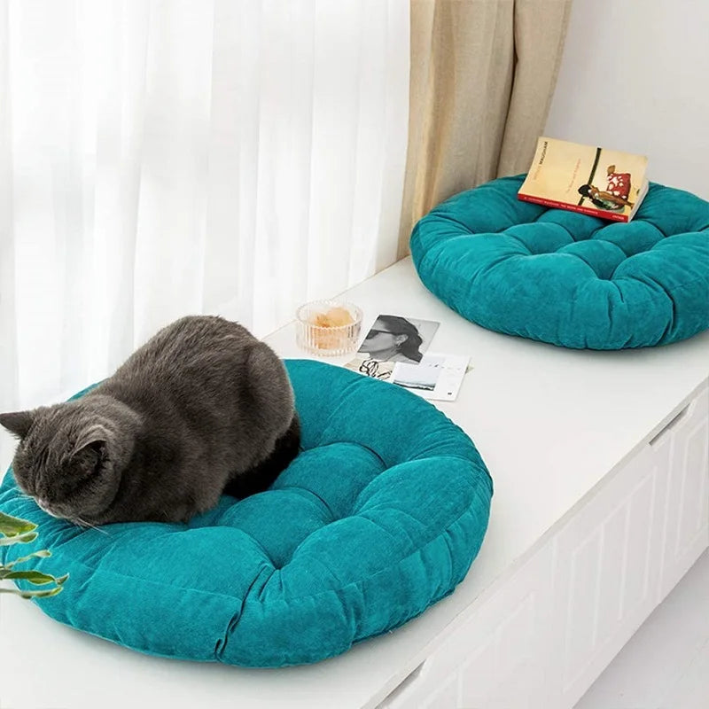 coussin rond velours bleu turquoise anti décubitus polyester doux moderne adultes