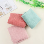 serviettes faciales coton carrées modernes rose gris bleu vert marron texture tissée absorption extreme