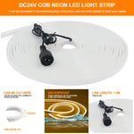 ruban led neon solaire blanc chaud flexible etanche decoration interieur exterieur