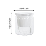 Cache pots transparent gris moderne rayures verticales plante intérieure fleur pot auto arrosage