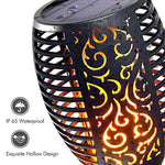 lampe solaire décorative moderne motif floral noir tringle sol ip65 led extérieure halloween jardin