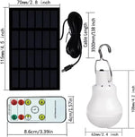 lampe solaire portable panneau solaire rechargeable usb télécommande éclairage camping urgence étanche ip65 abs