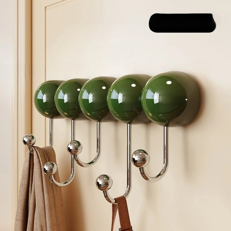 porte clés mural moderne rouge crochets métalliques adhésifs organisateur manteaux sacs clés chambre entrée