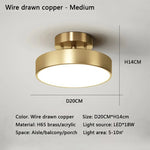 lampe moderne minimaliste or rond lisse montée surface interrupteur tactile 20cm