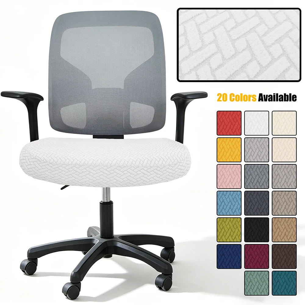 housse chaise polyester vert gris beige moderne tissé 46 53 cm