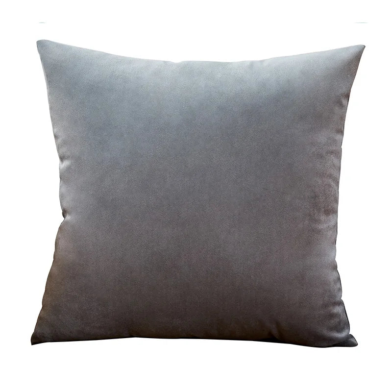 coussin velours gris moderne carré décoratif maison 30x50cm 40x40cm 45x45cm 50x50cm