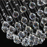 suspension lumineuse moderne cristal transparentes acier inoxydable led haute luminosité invisible multifonctionnelle