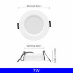 spots led blancs 3w 5w 7w 9w 12w 15w 220v clips aluminium moderne