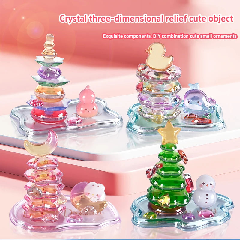 sticker 3d mignon dessin animé rose vert bleu blanc doré floral géométrique enfants classe