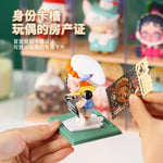 organisateur jouets transparent empilable multicolore figurines collection cartoonesque boîtes d'exposition acrylic modernes cartes d’identité