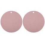 tapis silicone moderne rose gris vert olive texture nid d'abeille carré rond cuisine