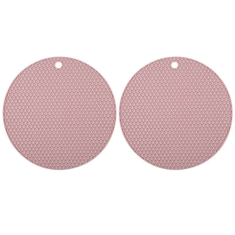 tapis silicone moderne rose gris vert olive texture nid d'abeille carré rond cuisine