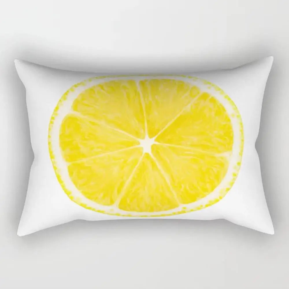 taies d'oreiller géométriques jaunes blanches modernes polyester 30x50cm minimaliste coussins rectangulaires motifs triangles losanges