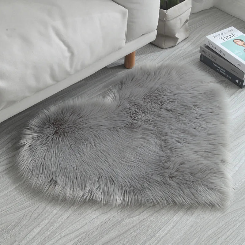 tapis fourrure synthétique blanc rose moderne 30cm 40cm 40cm 50cm 70cm 90cm