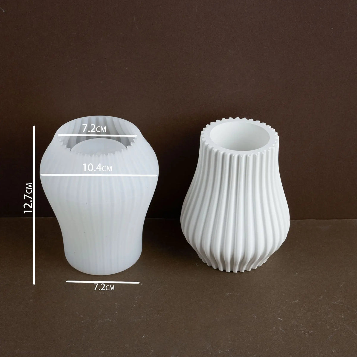 vases decoratifs silicone blanc gris rayures verticales moderne minimaliste