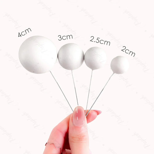 20 boules sucre décoratives brillantes gâteau anniversaire mariage fête piques couleur assortie
