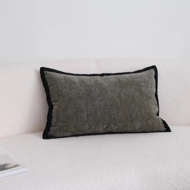housse coussin polyester motif fleurs noir fond gris nordic contemporain adhésif décoration maison voiture