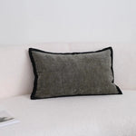 housse coussin polyester motif fleurs noir fond gris nordic contemporain adhésif décoration maison voiture