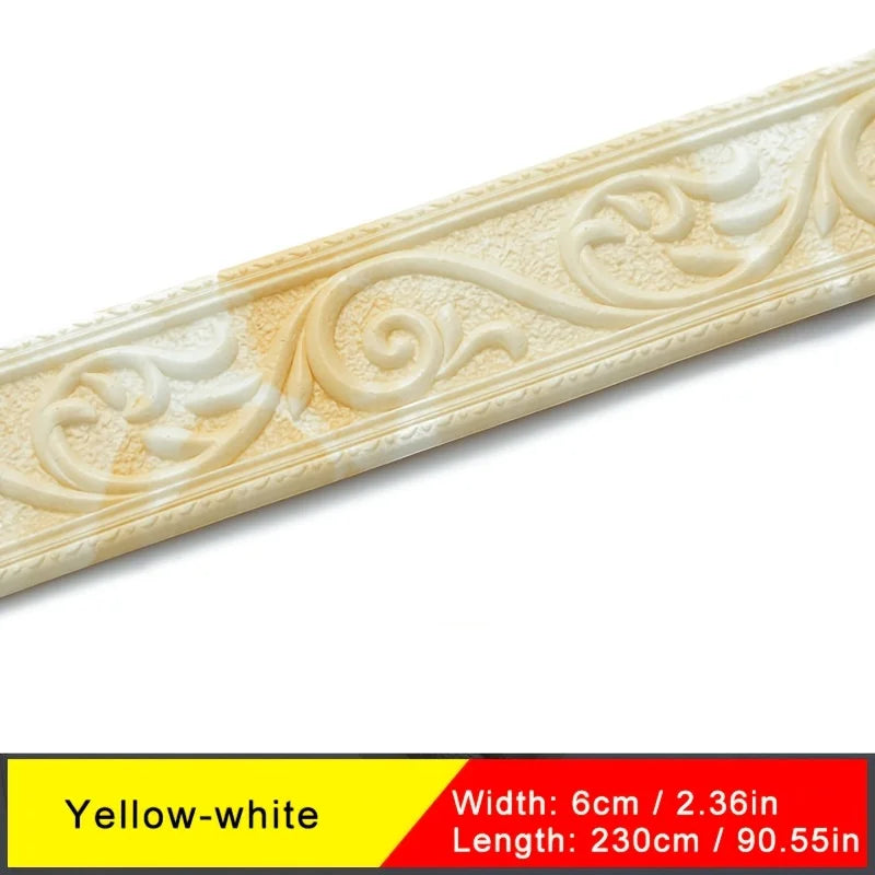 bordure murale autoadhésive 3d argent beige doré cuivre doré motifs floraux élégants décoration mur