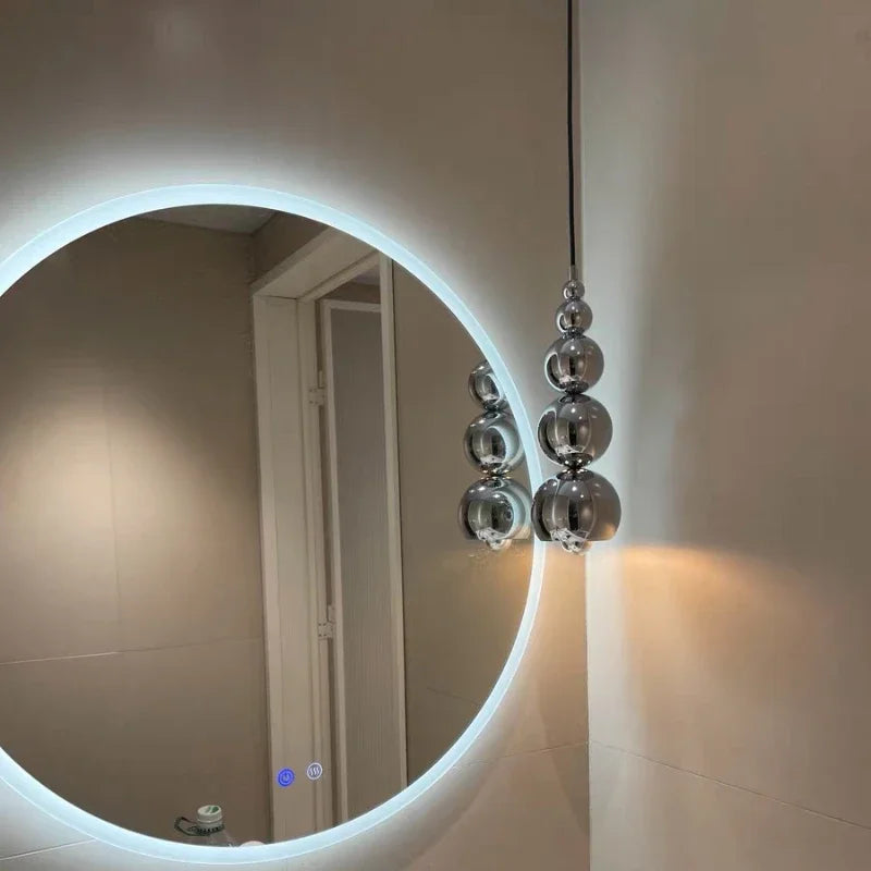 suspension moderne argentée brillant chambre salon éclairage pendentif autonome lampe aluminium contemporain