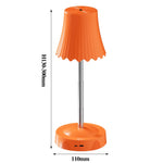 lampe chevet rechargeable led rgb plissée moderne abat jour opaque rose blanche verte