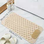 tapis douche antidérapant bosses massage pieds drainage rapide couleur bleu clair moderne
