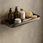 étagère murale pliante salle bain 30 40 50cm robuste réutilisable moderne argente noir blanc