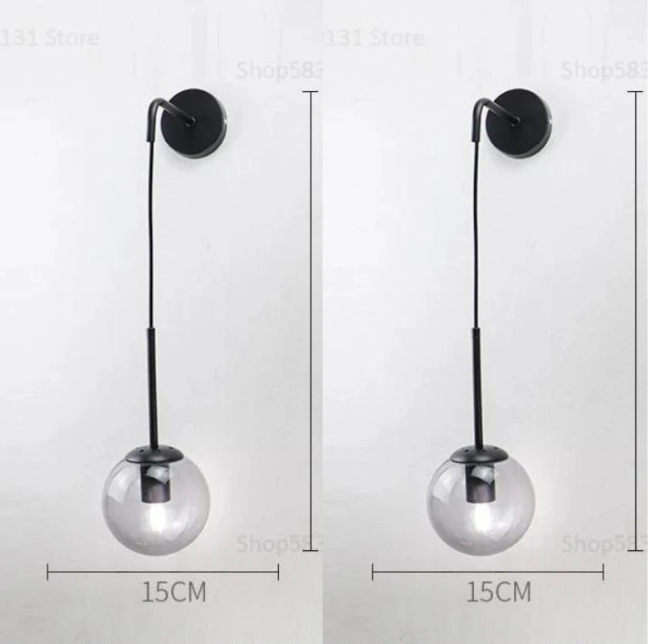 lampe murale moderne or transparent fixée mur ampoule led 220v 249lm 3ans garantie