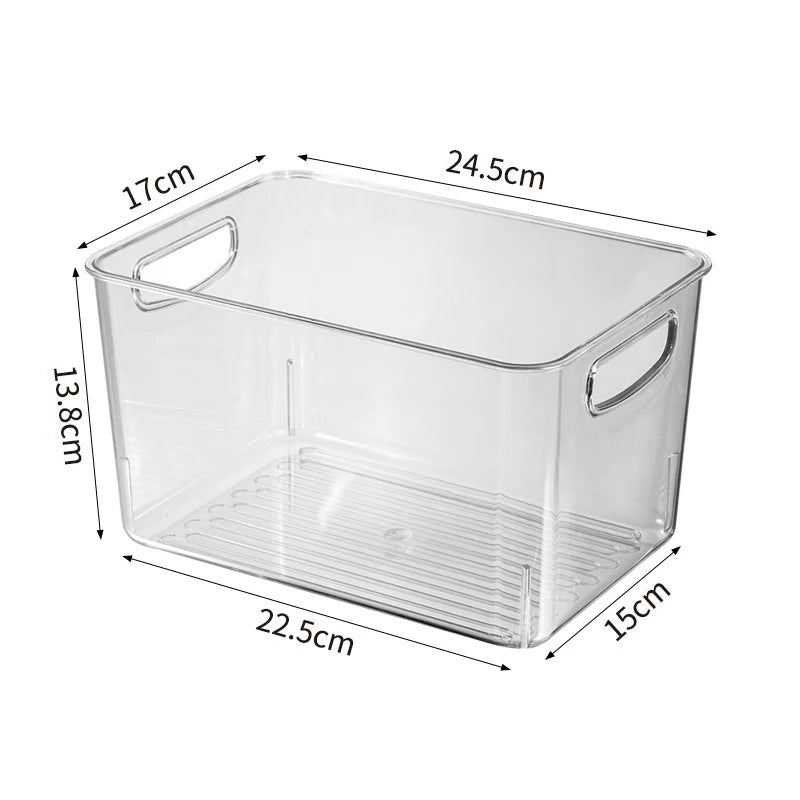 boîtes rangement transparentes moderne poignées crèmes gels lotions fridge organizer