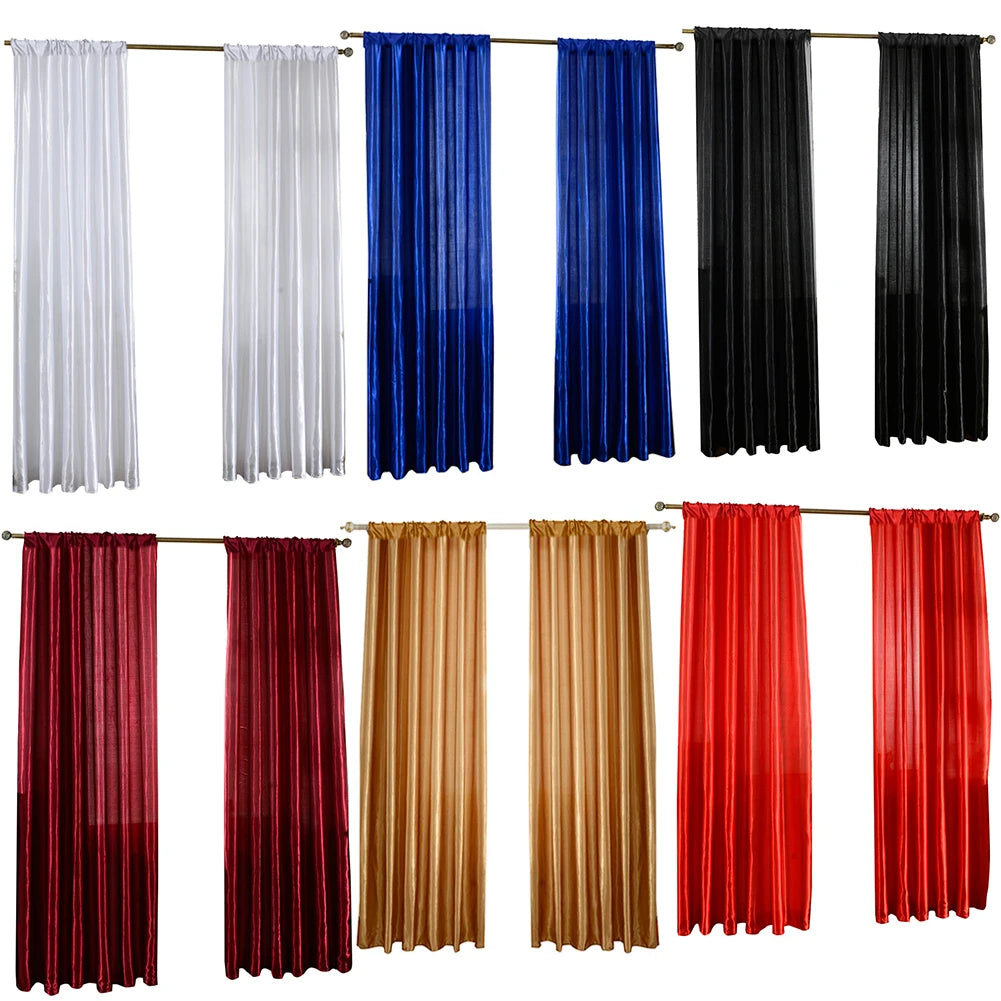rideaux plissés blanc bleu rouge élégants semi transparent salon moderne polyester