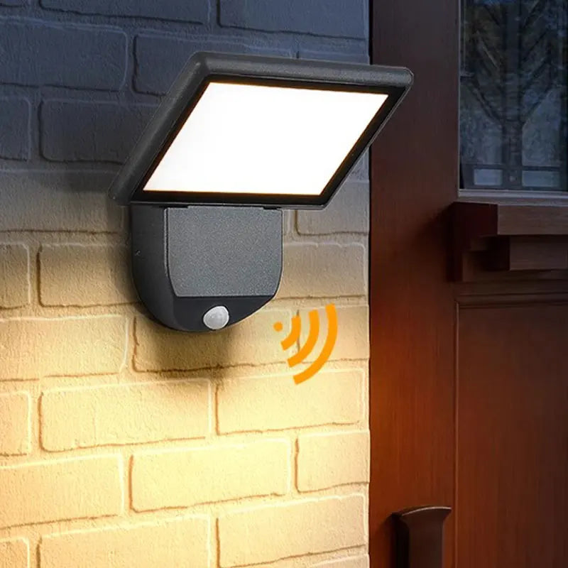 lampe murale led extérieure étanche noir moderne capteur mouvement waterproof industrielle aluminium