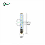lampe led rechargeable usb moderne transparente blanche ligne led 60lm flux lumineux
