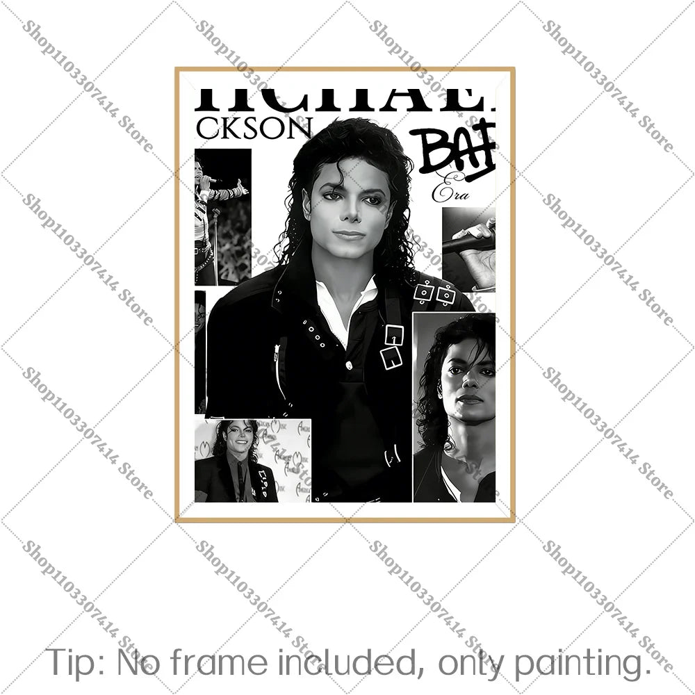 affiche murale MJ pop art photo noir blanc decoration maison 30x40cm erotique minimaliste
